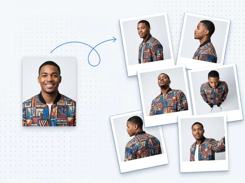 Multi-angle Photo Reshoot Flow example output