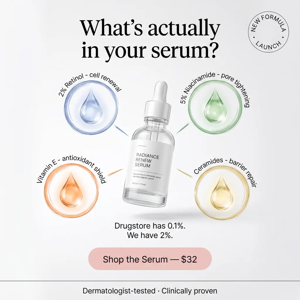 Example beauty creative used as research input